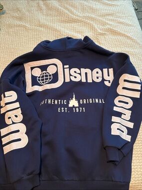 Walt Disney World Navy Zip up Spirit Jersey Jacket